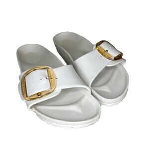 BIRKENSTOCK WOMEN 41 US10 MADRID BIG BUCKLE EVA WATERPROOF EGGSHELL WHITE NARROW